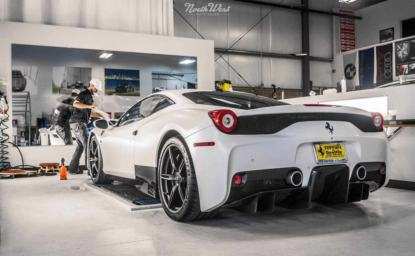 Ferrari 458 Speciale wrapped in XPEL Stealth paint protection