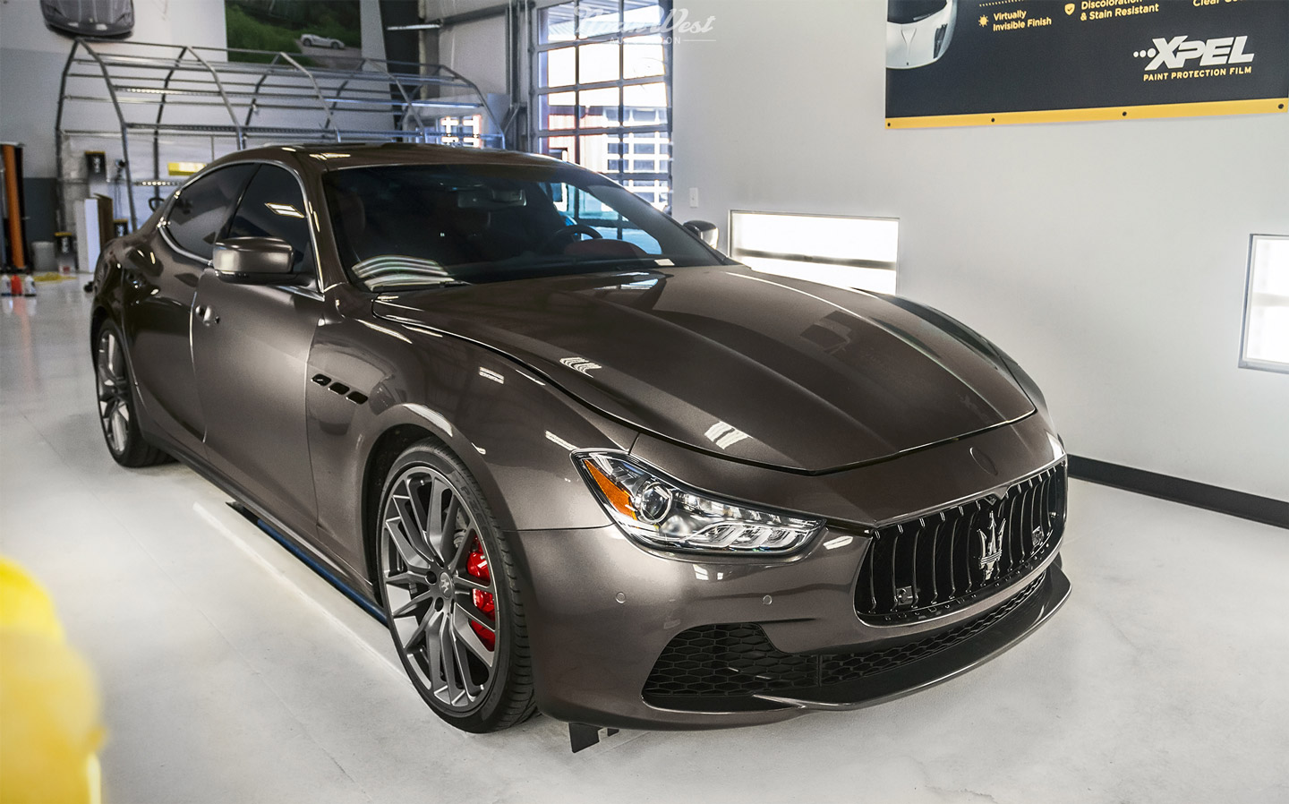 XPEL Stealth paint protection film seattle Maserati Ghibli full car wrap