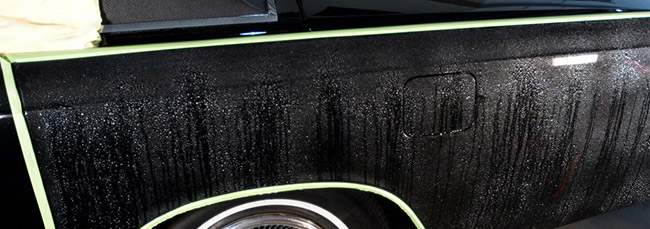 Wet sanding exterior paint correction