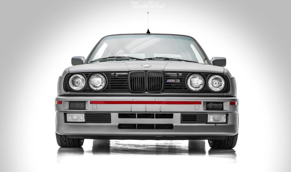 Wrapped Up Matte Silver Bmw E30 M3 With Red Accents At