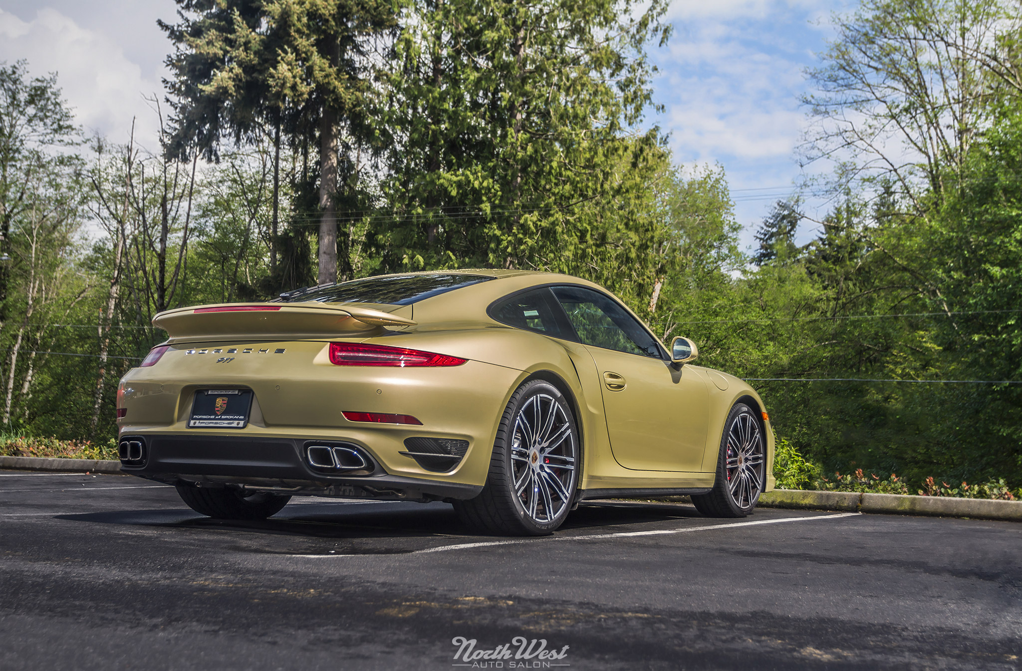 Lime Gold Porsche 911 Turbo detailed & protected at NWAS in Seattle