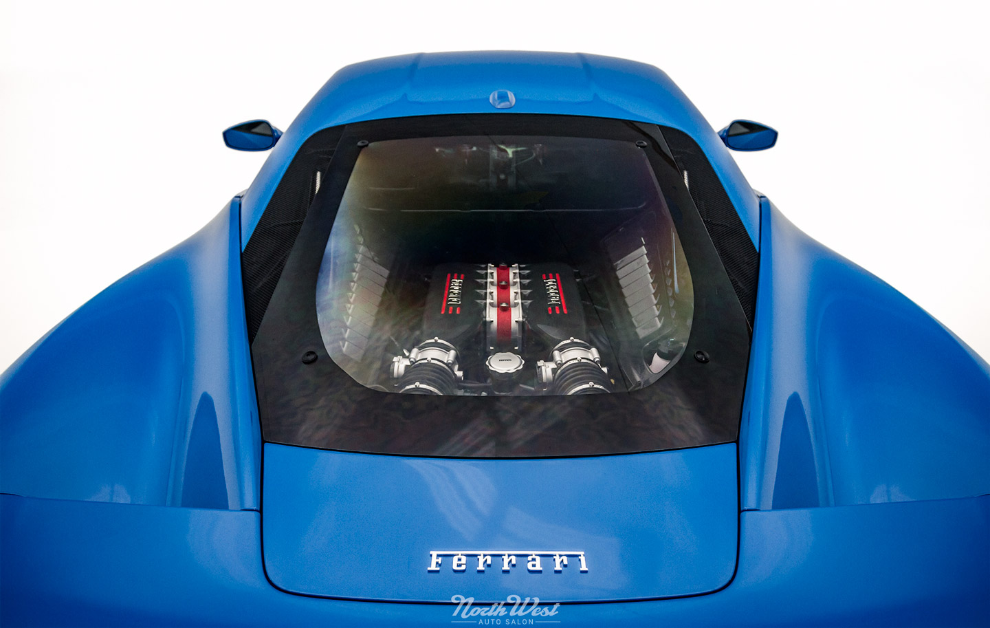 Azzurro-Dino-Ferrari-458-Speciale-XPEL-Ultimate-paint-protection-engine-bay-s