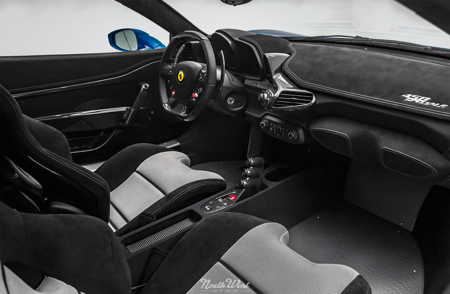 Azzurro-Dino-Ferrari-458-Speciale-XPEL-Ultimate-paint-protection-studio-interior-s-2