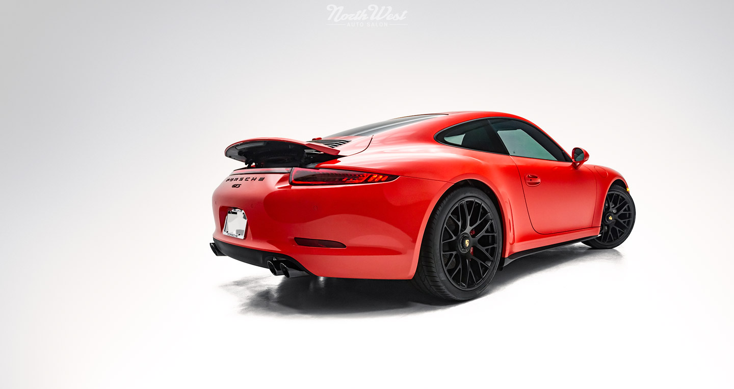 Porsche-Lava-Orange-991-911-C4-GTS-new-car-detail-xpel-photo-studio-rear-qtr-s