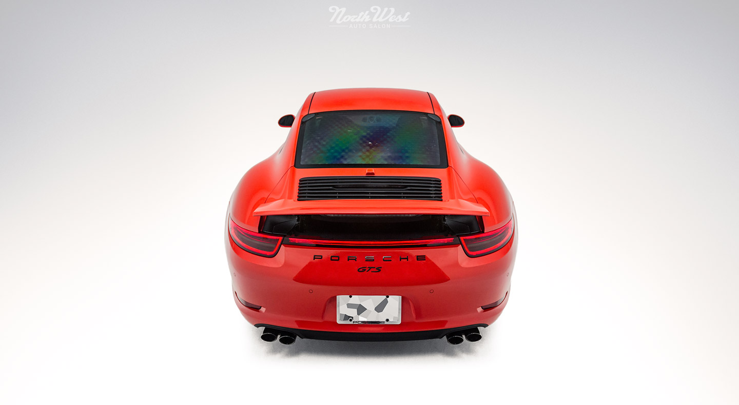 Porsche-Lava-Orange-991-911-C4-GTS-new-car-detail-xpel-photo-studio-rear-s