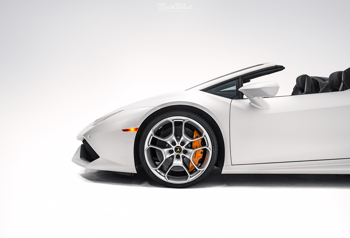 Lamborghini-Huracan-Spyder-XPEL-Stealth-wrap-Ceramic-Pro-Textile-soft-top-protection-prestige-window-tint-studio-front-side